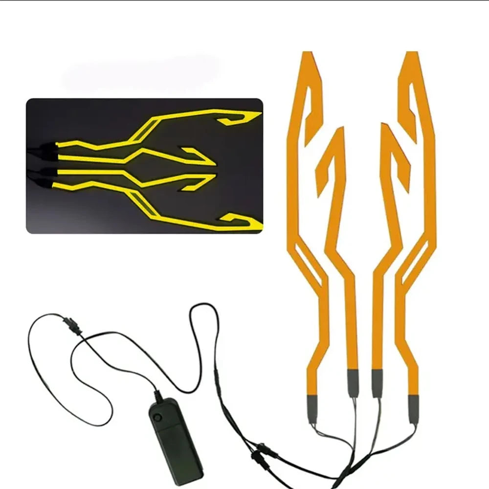 Helmet Strip EL Sticker Led Helmet Light Strip Motorcycle Helmet Light Night Riding Accessories Waterproof LED Cold Light