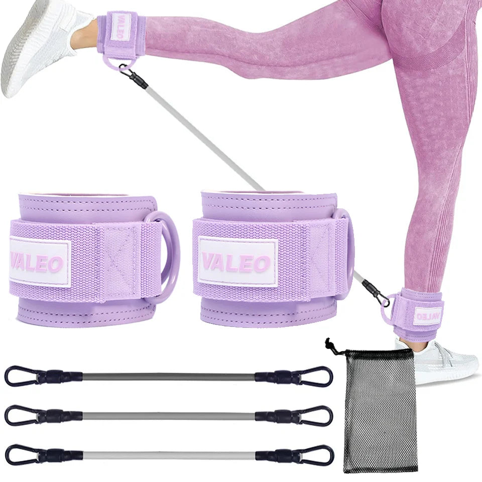 Resistance Bands Set Ankle Straps Adjustable Foot Support Padded Cuff Ankle Weight Leg Training Brace Yoga Sport Tool