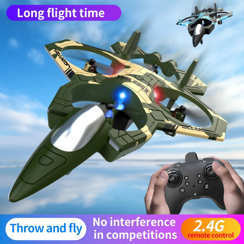 K500 Remote Control Drone 2.4G 360° Flip Fighter Jet Toy Intelligent Fixed Height Hovering RC Airplane