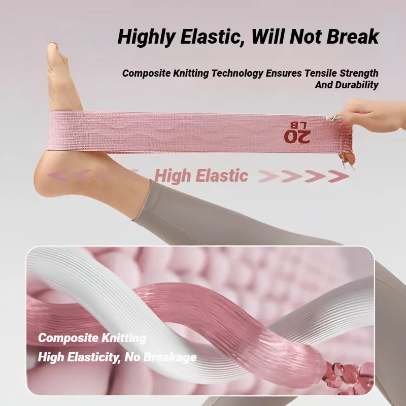 Elastic Knitted Workout Bands – Non-Slip Resistance Bands for Glutes, Legs & Thighs