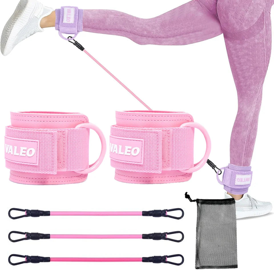Resistance Bands Set Ankle Straps Adjustable Foot Support Padded Cuff Ankle Weight Leg Training Brace Yoga Sport Tool