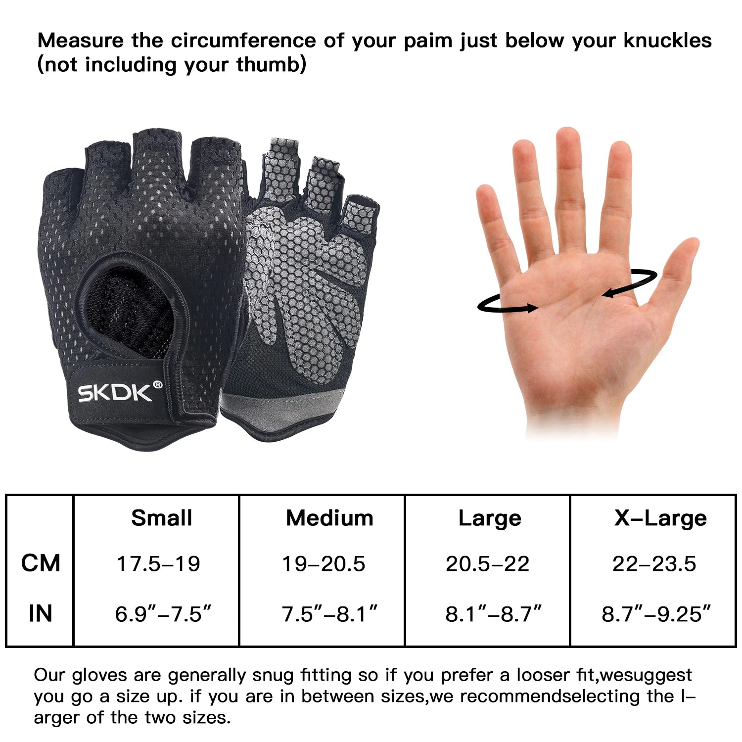 SKDK Gym Gloves – Breathable, Anti-Slip Workout Gloves for Weightlifting, CrossFit & Fitness Training