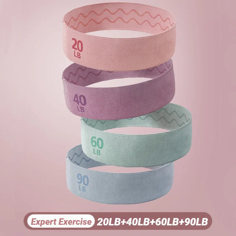 Elastic Knitted Workout Bands – Non-Slip Resistance Bands for Glutes, Legs & Thighs