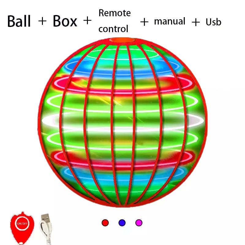 Flying Ball Boomerang Flyorb Magic with LED Lights Drone Hover Ball Fly Nova Orb Flying Spinner Fidget Toys Children Gift