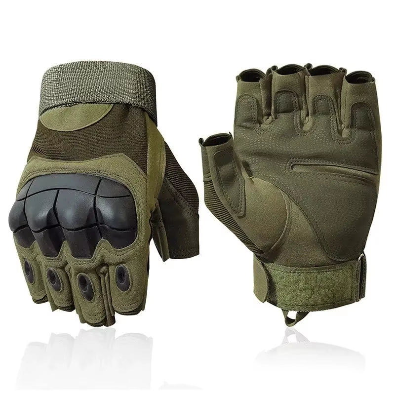 Outdoortactical Five Fingers Gloves Hard Knuckle Paintball Airsoft Hunting Combat Ridin Motorcycle Glog Hiking Half Finger Glove