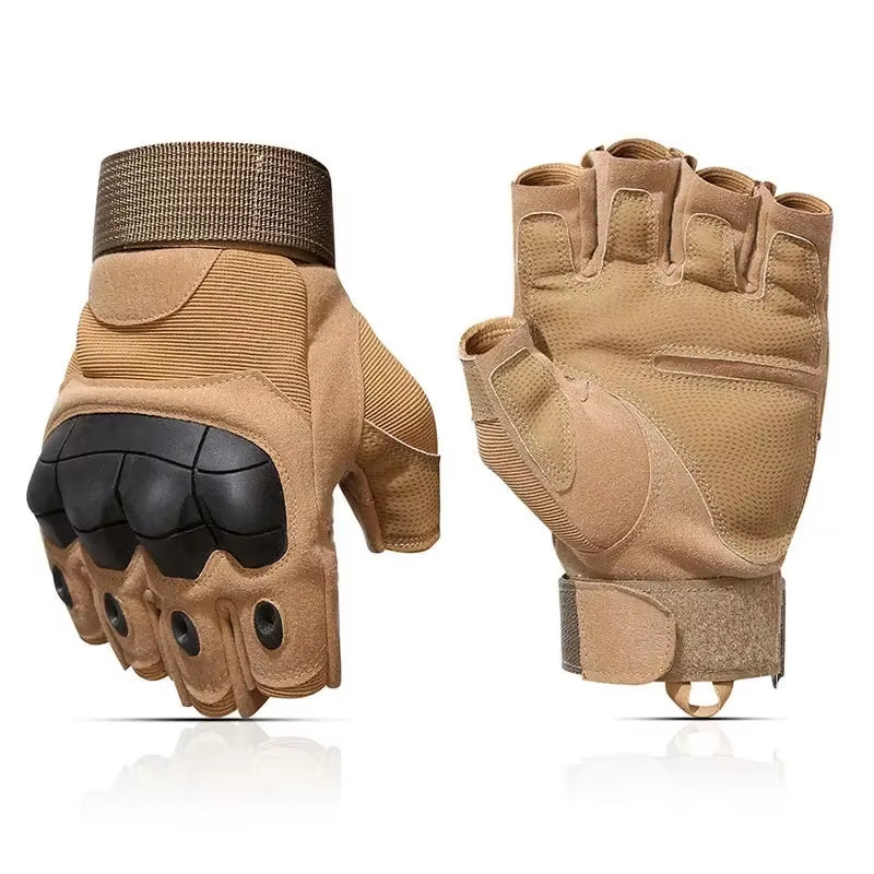 Outdoortactical Five Fingers Gloves Hard Knuckle Paintball Airsoft Hunting Combat Ridin Motorcycle Glog Hiking Half Finger Glove