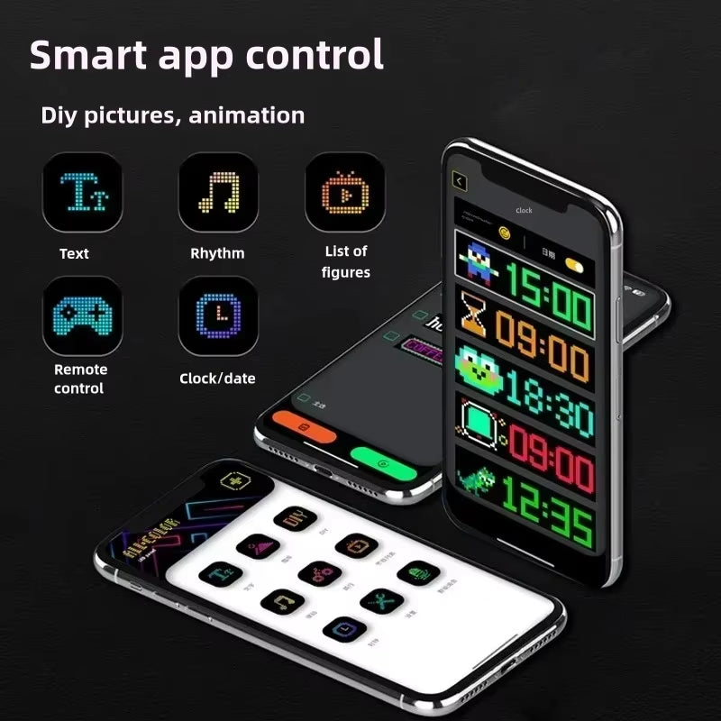 1Pcs Scrolling RGB LED Matrix Pixel Sign USB Flexible Programmable Pattern Graffiti Animation APP Control Car Demon Eyes Display