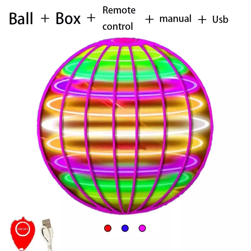 Flying Ball Boomerang Flyorb Magic with LED Lights Drone Hover Ball Fly Nova Orb Flying Spinner Fidget Toys Children Gift